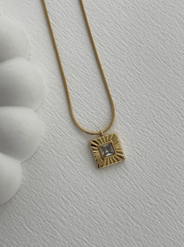 Square Pendant Necklace